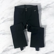  NEW Vintage EDELWEISS Ski Snow Stirrup Pants Size 32 Black Wool Made in USA