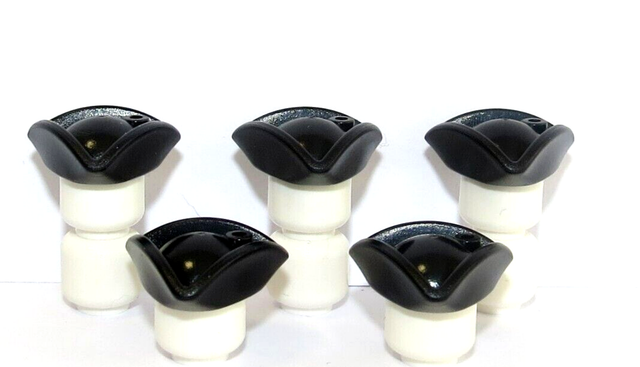 Lego 5 Black Tricorne Three Cornered Hat For Minifigure Soldier Pirate Lego 5 Black Tricorne Three Cornered Hat For Minifigure Soldier Pirate