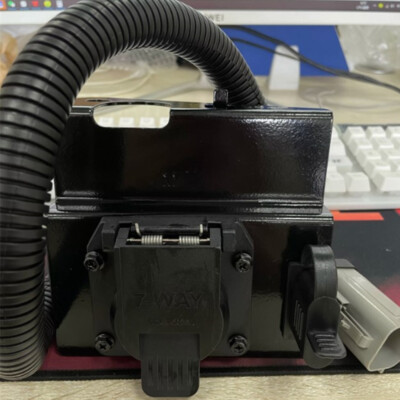 うさ Dual 7 Way Connector Trailer Tow Light Boat Motorhome Y Adapter