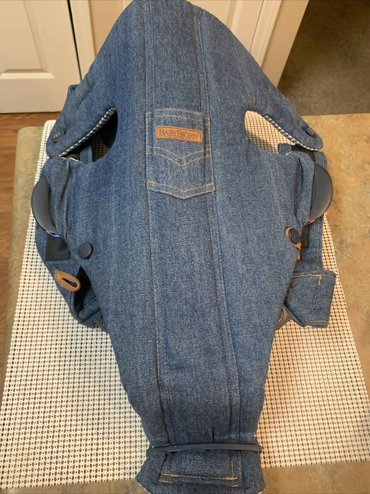 BABYBJORN Baby Carrier Original Denim  For Front Or Back Child Carrying.-image