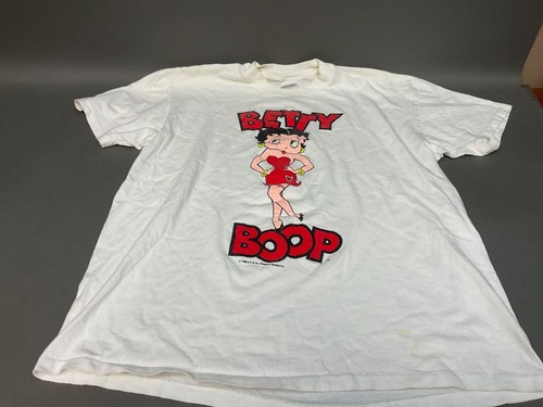 Betty Boop Vintage 1988 White T-shirt Front & Back Print Stedman Tag Adult Xl - Picture 2 of 10