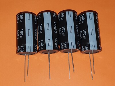 4x Elko 100µF / 450V 105°C 5000h 22x40mm 100uF