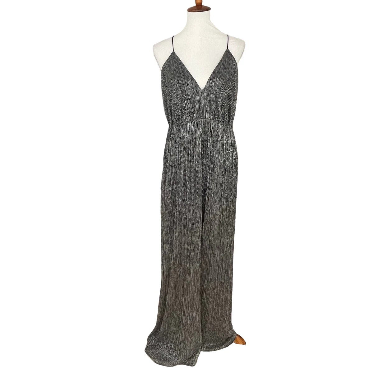 Halston heritage sale metallic jumpsuit