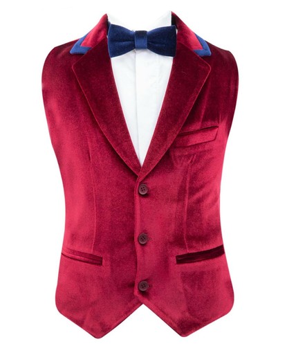Conjunto de chaleco de terciopelo para fiesta de boda formal calce a medida para niños - Imagen 18 de 27
