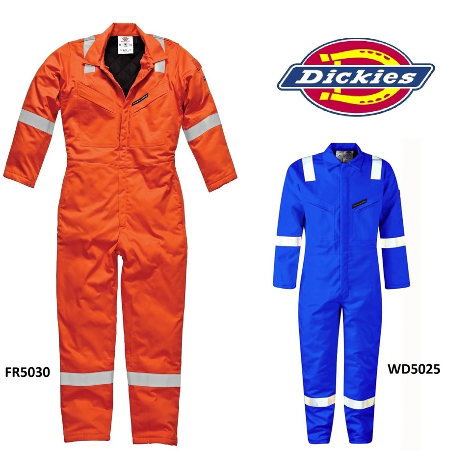 Dickies Quilted Coverall Firechief Pyrovatex Hi Vis Flame Retardant Overall