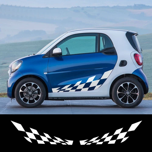 2 PCS Graphic Car Sticker Decal For Mercedes Benz Smart Fortwo Racing Decal - Picture 3 of 7