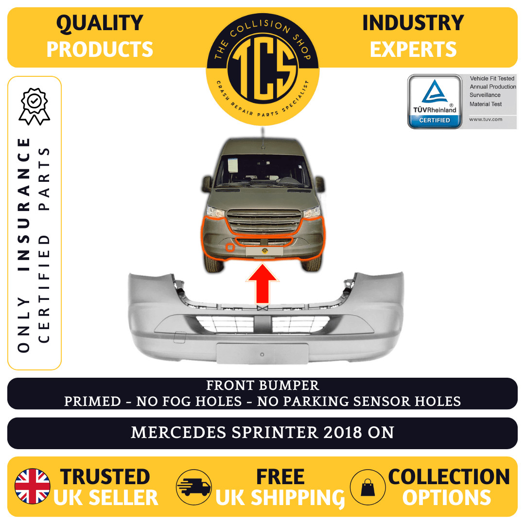 MERCEDES SPRINTER 2018> FRONT BUMPER PRIMED INSURANCE CERTIFIED A91088594009678