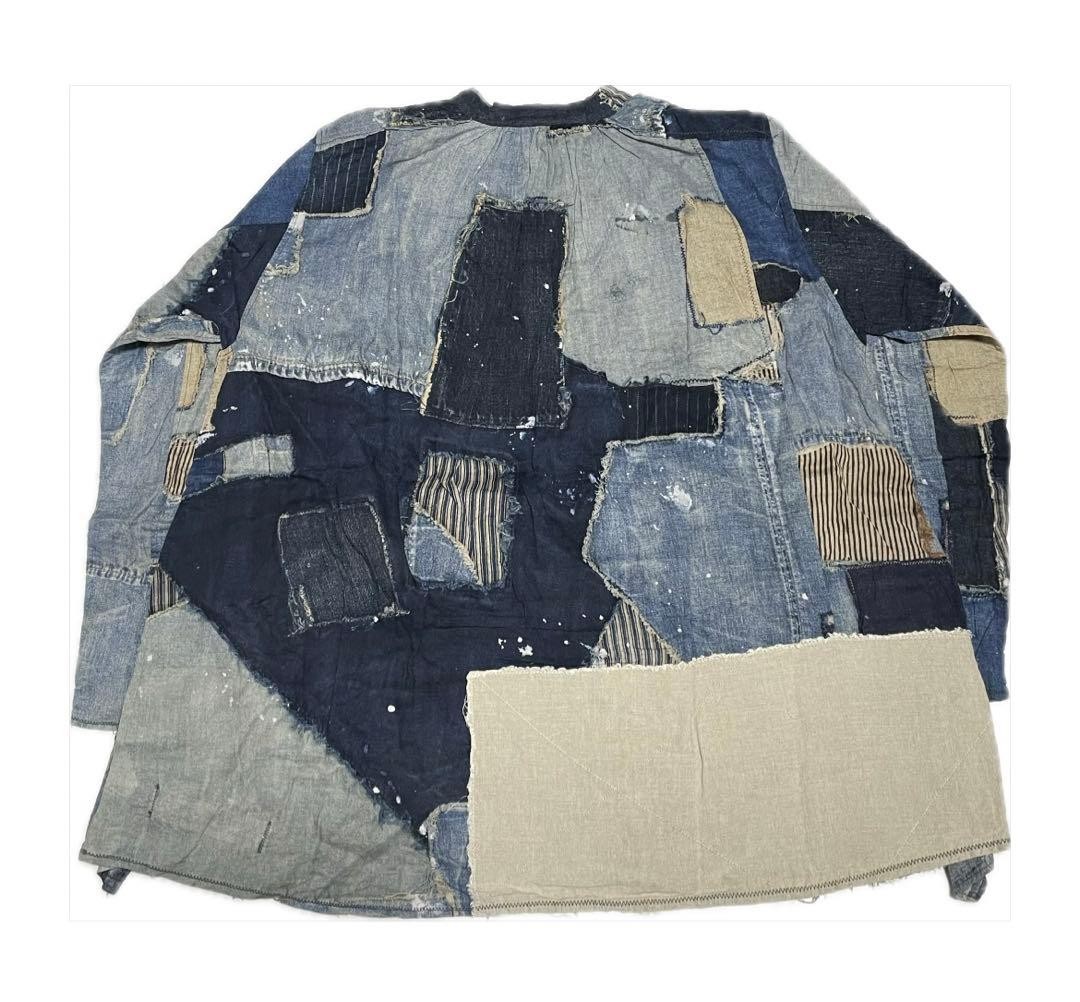 USED KAPITAL BORO TRANSFER PATCHWORK PULLOVER SHI… - image 2
