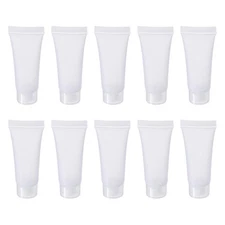 10ml Squeeze Tube, 15 Pack Empty Cosmetic Tubes Plastic Translucent Frosted