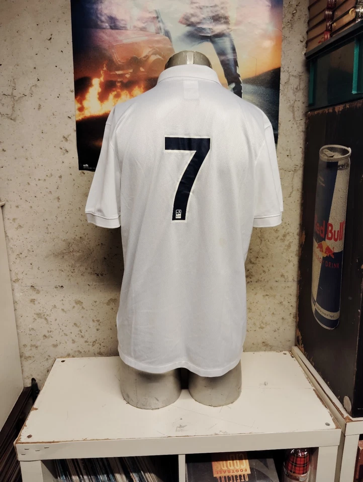 Maillot Foot Nike MHSC 40 Ans 2014 2015 Taille L Blanc #7 Bon Etat Nicollin - Photo 2/4