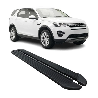 Marchepieds Latéraux pour Land Rover Discovery Sport L550 2014-2020 Noir Alu 2x - Photo 1/4