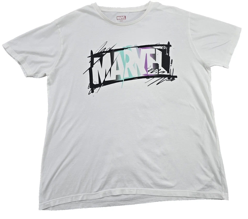 Marvel Graffiti Camiseta Cuello Redondo Blanco Algodón Talla L - Imagen 1 de 4