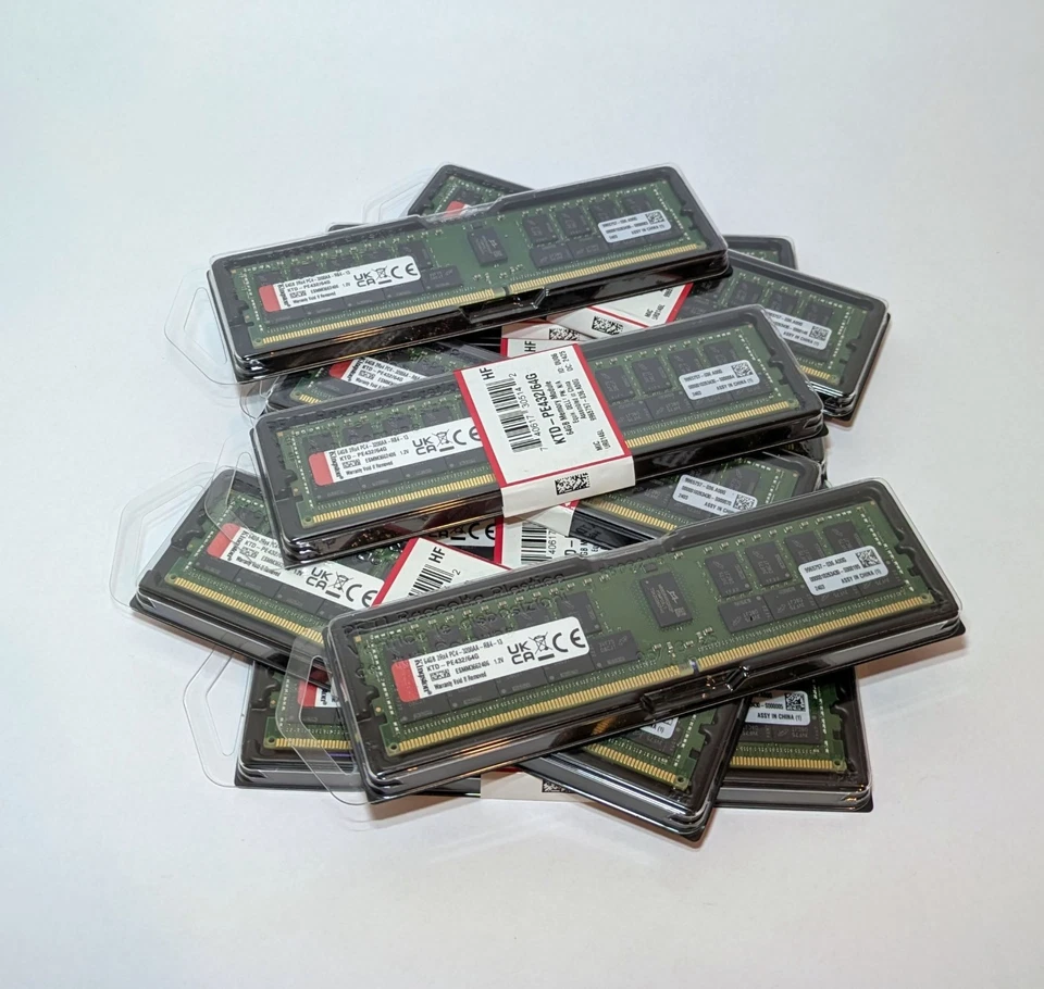 Kingston 64GB PC4-3200AA  DDR4 Reg ECC Ram KTD-PE432/64G - ESMM3662406