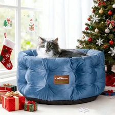 Small Cat Bed for Indoor Cats Soft Washable Pet Bed for Small Dogs ClevaHome