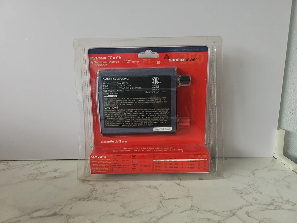 SAMLEX POWER SAM-250-12 Modified Sine Wave DC-AC Inverter 240W - Image 2 of 4