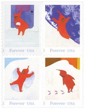 Unused USPS Postage Stamps 2017 "The Snowy Day" Ezra Keats ~ Book of 20 5243-46