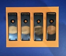 Lot Of 4 Vintage Tiger Stripe Door Plates New-old Stock 