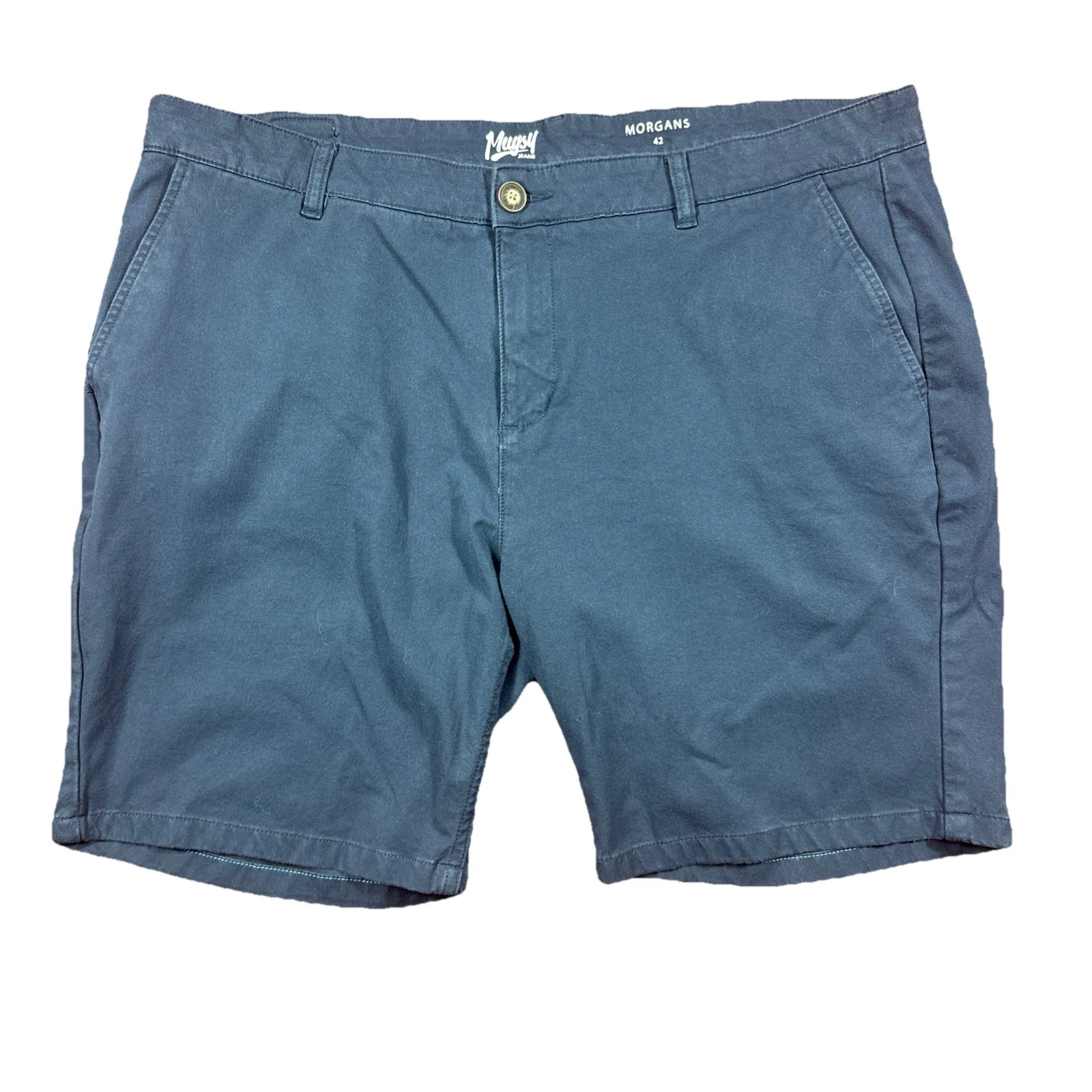Mugsy Shorts Mens 42 Blue Morgans Stretch Chino 9”