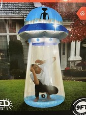 Home Depot 9 ft Halloween Inflatable UFO Alien Decor LED Inflatable Halloween