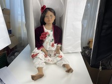 Christine Orange  Porzellan Künstlerpuppe Puppe 90 cm. Top Zustand   