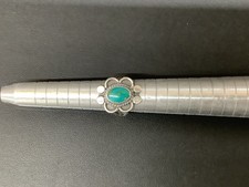 Native American Sterling Silver Turquoise Stone Ring Size 5