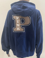 VICTORIA'S SECRET PINK CAMPUS FLEECE FULL ZIP HOODIE NAVY BLUE M