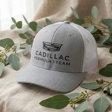 Cadillac Formula 1 Team Trucker Cap  Motorsport Racing Cap  Embroidered Logo