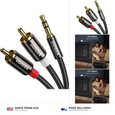 UGREEN 3.5mm to RCA Cable, 3.3FT 2RCA Male to Aux Audio Adapter, HiFi Sound ...