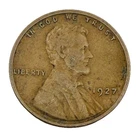 1927 Lincoln No Mint Mark US One Small Cent Coin Brown Book Filler Very Good