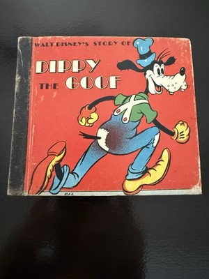 Disney Story of Dippy the Goof Book Goofy Mickey Mouse 1938 Vintage Disney Book