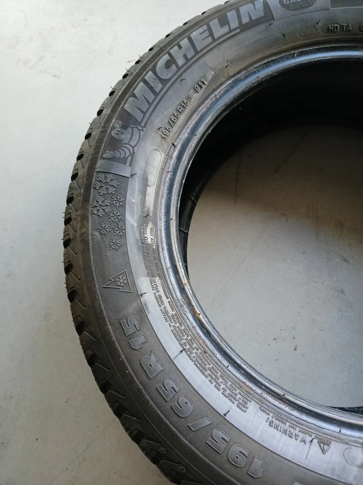 2x Reifen 195 65 15 91T Michelin Dot 3112 Winterreifen ca 6mm Alpin A4 M+S  - Bild 4 von 4