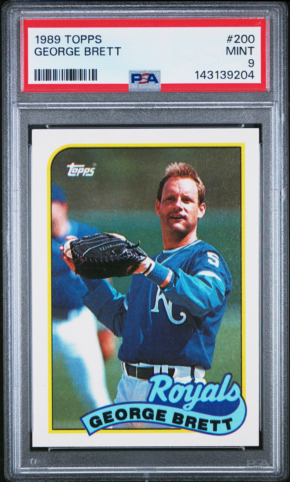 1989 TOPPS #200 GEORGE BRETT PSA 9