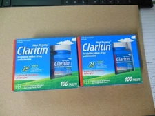 (2)Claritin 24hr Allergy relief Non-Drowsy 10mg 200 CT Exp 5/2026