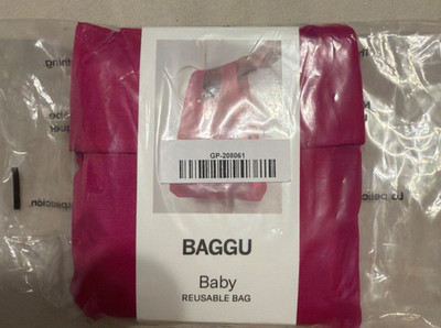 baggu baby magenta reuseable bag