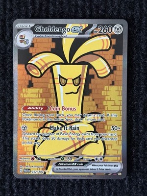 Pokemon TCG Paradox Rift Gholdengo ex 252/182 Special Illustration Rare SIR NM