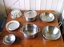 Lot de 7 petits ustensiles de cuisine en inox