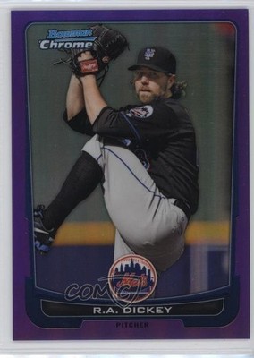 2012 Bowman Chrome Purple Refractor 127/199 RA Dickey #213 7eo