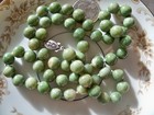 Vintage sterling Necklace apple pea Green Jade Jadeite gemstone long bead beaded — photo 2
