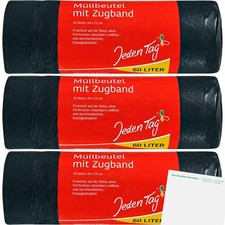 Jeden Tag Zugbands&auml;cke 60l 3er Pack 3x25Stk usy Block