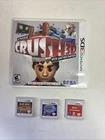 Nintendo DS 3 games, lot of 4. Pokemon Moon, Angry Birds, Petz & Crushed 3D