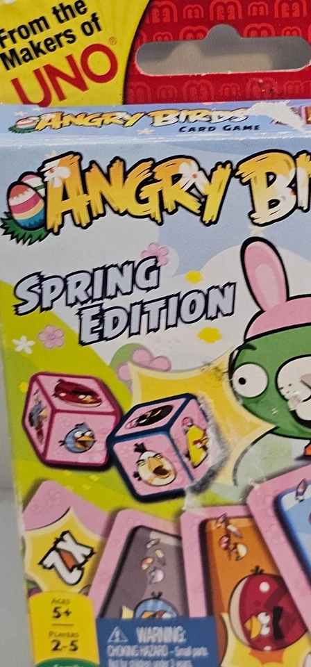 Rare And Collectible Angry Birds Card Game, Mattel 2012 SPRING EDITION UNO - Image 2 of 4