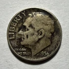 1956 Roosevelt Dime 10C Silver 0.9 Fine Business Strike Philadelphia KM#195