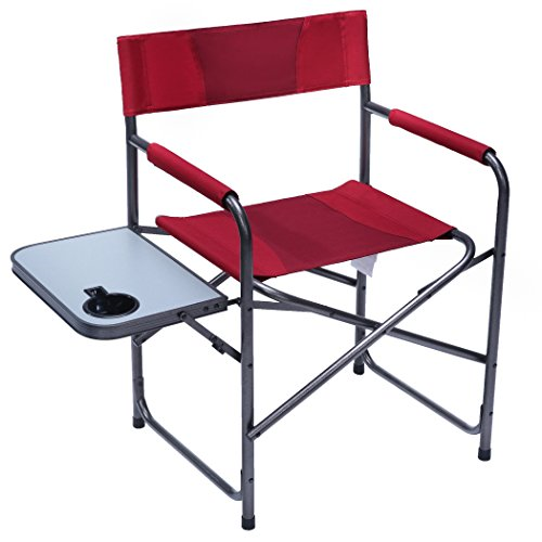 Portal Compact Steel Frame Folding Director's Chair Portable Camping