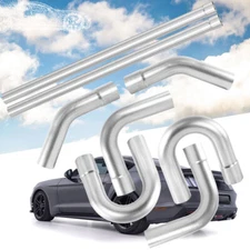2.5OD Exhaust Tubing Mandrel Bend Pipe Straight U-Bend Kit 8 Pieces