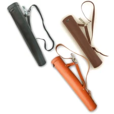 DUAL USE LEATHER LONGBOW/ RECURVE BOW SHOULDER BACK/SIDE ARROW QUIVER BAG