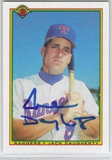 Jack Daugherty Auto - Signed Autograph 1990 Bowman #503 ROOKIE RC Texas Rangers
