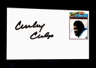 CURLEY CULP HOF DT K.C. CHIEFS HOUSTON OILERS AUTOGRAPHED SIGNED INDEX CARD 3X5