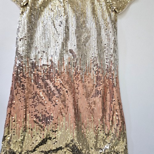 Gap Kids Girls XXL 14 NEW NWT Gold Pink Ombre Sequin Sheath Dress SR1-143 - Picture 2 of 3