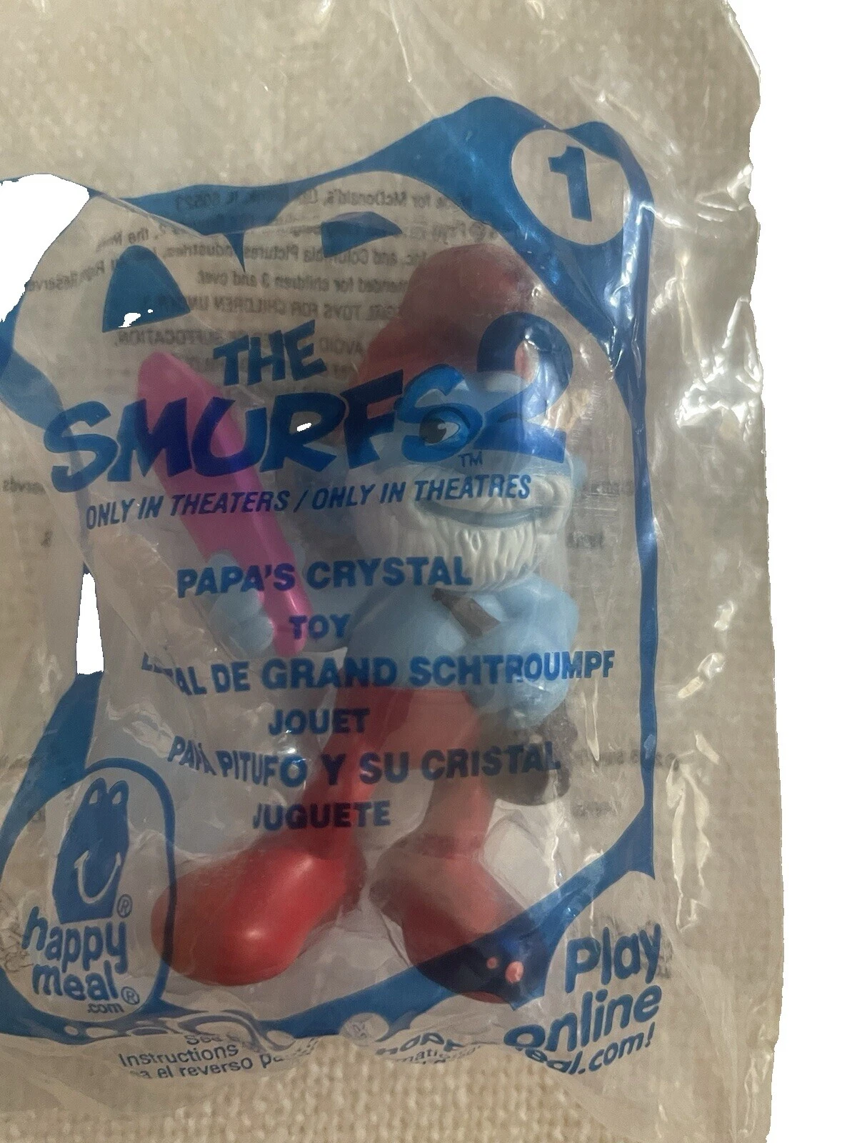 Premium de comida rápida y cereales de McDonald's Pitufos