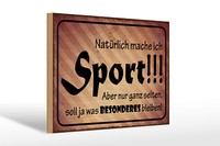 Holzschild Spruch 30X20Cm NatüRlich Mache Ich Sport Aber Deko Schild Wooden Sign